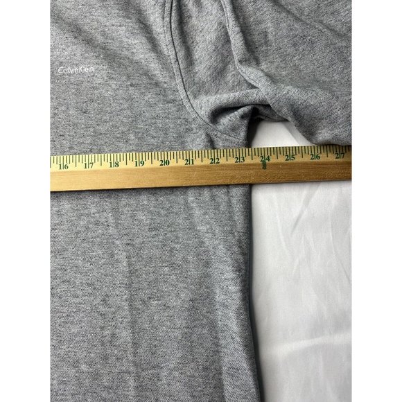 Calvin Klein Mens 1/4 Zip Pullover, Covered Zipper, Gray White Henley Long XL - Picture 8 of 12